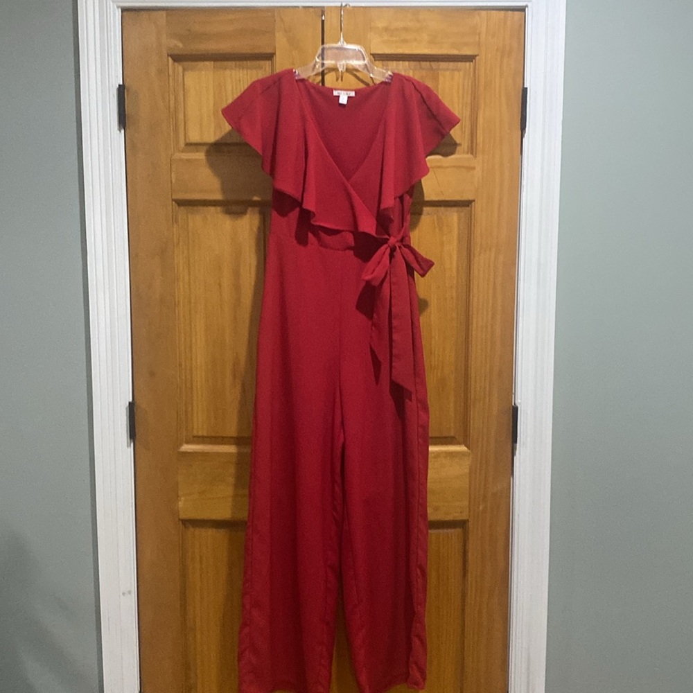 Miami Red Wide Leg Jumpsuit